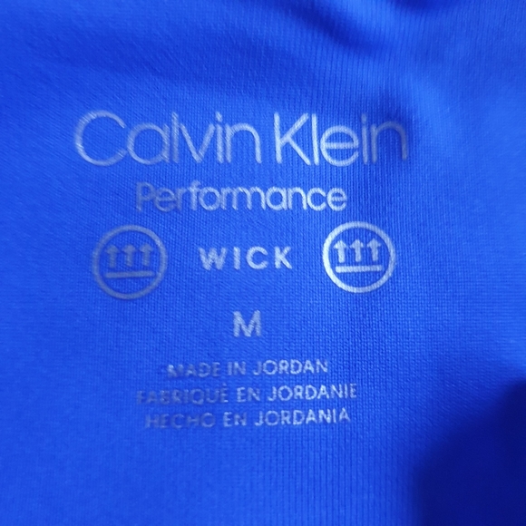 Calvin Klein Performance High Waist Cropped Tight Leggings in Red,White,Blue  MD - Picture 12 of 16